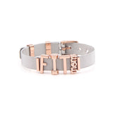 Fit Mom Dumbbell Charm Bracelet Set for Mother's Gift
