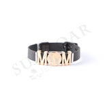 Mom Story Bracelet Set with M Letter and Babyfeet Charms