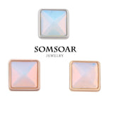 Square Pyramid Wishing Stone Charms for Bracelet Pendant Necklace