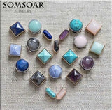 Natural Wishing Stones Charms for Leather Mesh Bracelet 10pcs/lot
