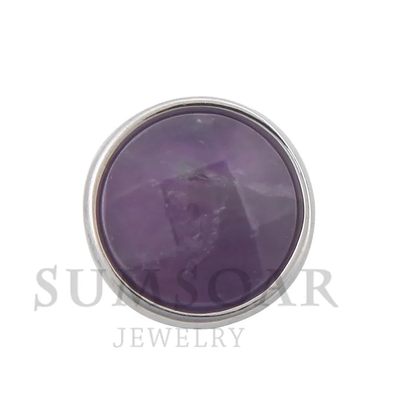 Natural Wishing Stones Charms for Leather Mesh Bracelet 10pcs/lot