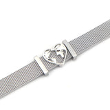 Stainless Steel Slide Charms Bracelet Set with Stops