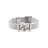 Stainless Steel Slide Charms Bracelet Set with Stops