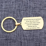 Son In Law Gift Stainless Steel Keychain Keyring Jewelry Accessories for So...