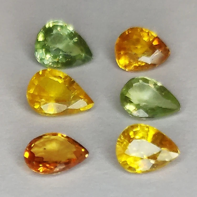 Songea Sapphire Pear Cut Multicolor 5x4mm 1ct