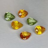 Songea Sapphire Pear Cut Multicolor 5x4mm 1ct