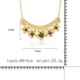 SophiaXuan Plated Necklaces Plumeria Inlaid Pearl Pendant Necklace For Women