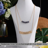 SophiaXuan Hawaiian Personalized Necklace Name Letter Double Chain Pendants