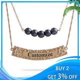 SophiaXuan Hawaiian Personalized Necklace Name Letter Double Chain Pendants
