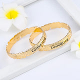 Hawaiian Plumeria Flower Bangle Bracelet