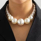 Baroque Choker Necklace Beaded Large Pearl Necklace for Women