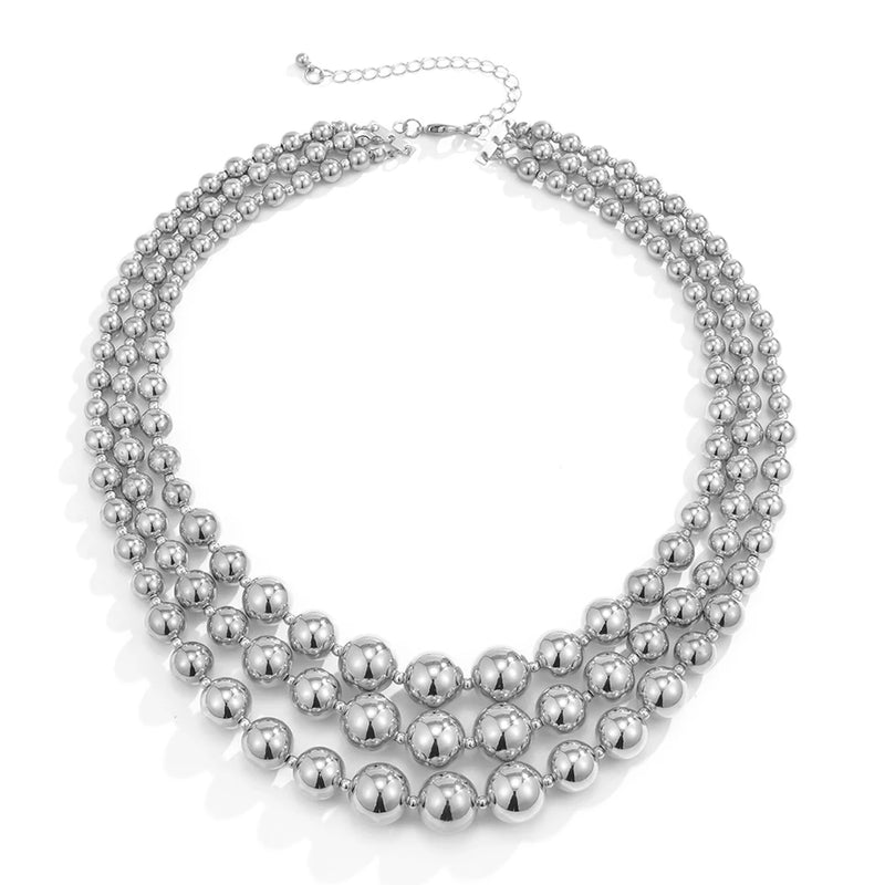 Baroque Choker Necklace Beaded Large Pearl Necklace for Women