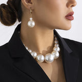 Baroque Choker Necklace Beaded Large Pearl Necklace for Women