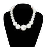Baroque Choker Necklace Beaded Large Pearl Necklace for Women
