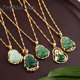 Buddha Pendant Necklace Chinese Style Maitreya Amulet for Women Gift Female