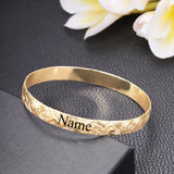 Personalized Bangle Name Letter Bracelet for Women