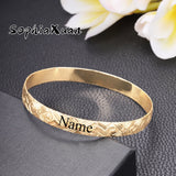Personalized Bangle Name Letter Bracelet for Women