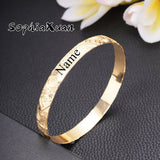 Personalized Bangle Name Letter Bracelet for Women