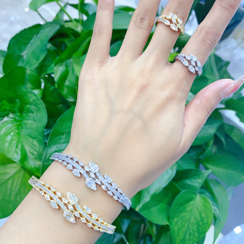 2PCS Dubai Bangle Ring Set for Women