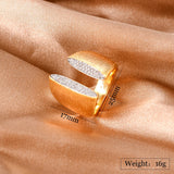 Soramoore Cubic Zircon Engagement Ring Wedding Bridal Finger Ring