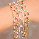 Soramoore CZ Chains Bracelet for Women Wedding Party Jewelry Bangle