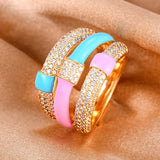 Soramoore Bold Statement Ring Cubic Zircon Bohemian Beach Jewelry