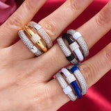 Soramoore Bold Statement Ring Cubic Zircon Bohemian Beach Jewelry