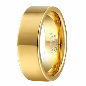 Wedding Rings Set 8mm Flat Men Bling Cubic Zirconia Band Women Couples Jewelry