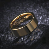 Wedding Rings Set 8mm Flat Men Bling Cubic Zirconia Band Women Couples Jewelry