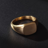 316L Stainless Steel Punk Style Rectangle Rings for Wedding Party Jewelry