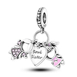 Soul Sister Love Beads Silver Dangle Charm for Bracelet Necklace