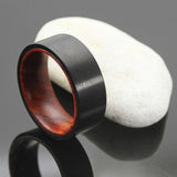 SoulMen 8MM Wood Inlay Tungsten Ring Comfort Fit Men Wedding Band
