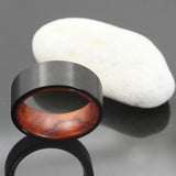 SoulMen 8MM Wood Inlay Tungsten Ring Comfort Fit Men Wedding Band