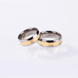 CZ Titanium Rings for Women Men Wedding Party Alliance
