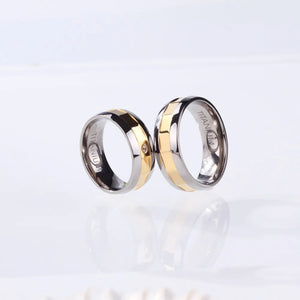CZ Titanium Rings for Women Men Wedding Party Alliance