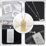 AI Qasas NECKLACE Stainless Steel Arabic Calligraphy Pendant