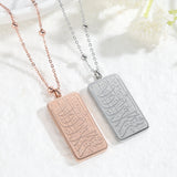 AI Qasas NECKLACE Stainless Steel Arabic Calligraphy Pendant