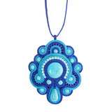 Ethnic Turquoise Pendant Choker Necklace Vintage Boho Jewelry