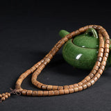 South American Chicken Wings Wooden Barrel Bead Transfer Bracelet