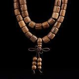 South American Chicken Wings Wooden Barrel Bead Transfer Bracelet