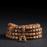 South American Chicken Wings Wooden Barrel Bead Transfer Bracelet
