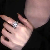 South Korea Love Zircon Ring Women's Ins Opening Small Personality Index Ring