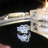 South Korea Love Zircon Ring Women's Ins Opening Small Personality Index Ring