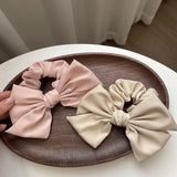 Vintage Satin Bow Colonic High Hair Rope Hair Accessories Women