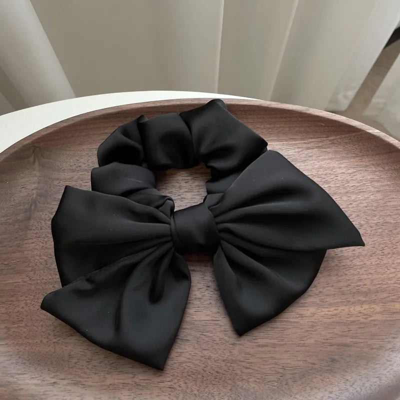 Vintage Satin Bow Colonic High Hair Rope Hair Accessories Women