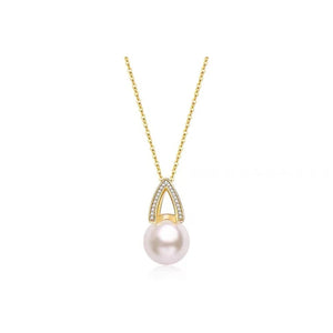 South Korea Light Geometric Pearl Falling Chain Necklace