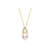 South Korea Light Geometric Pearl Falling Chain Necklace