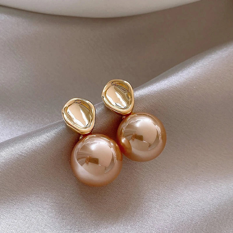 Korean Light Pearl Stud Earrings for Women, Birthday Party Gift