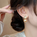 Korean Light Pearl Stud Earrings for Women, Birthday Party Gift