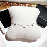 South Korea Silver Bracelet Love Letter Chain Zircon